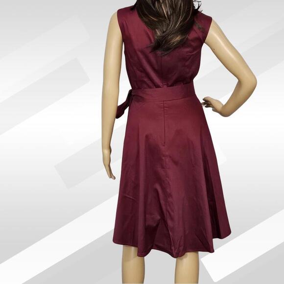 2/$20 NWOT Hanpceirs Burgundy Sleeveless Dress Size S – Elegant & Chic - Picture 2 of 5